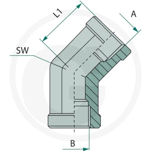 GRANIT WA 1 F-BSP x 1 F-BSP 45° 81526398