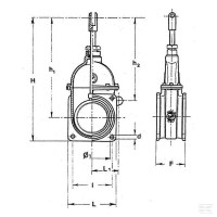 Kołnierzowy zawór suwakowy MZ, 8" 8000072 | poltechparts.pl