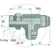 GRANIT LAE 9/16 M-M JIC x 3/4 M-UNF 81528278 - 81528278 - Sklep rolniczy PoltechParts