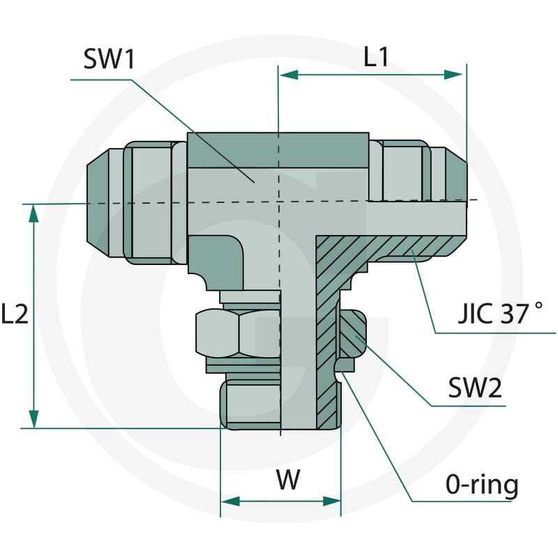GRANIT TAE 3/4 M-M JIC x 3/4 M-UNF 81526245 - 81526245 - Sklep rolniczy PoltechParts