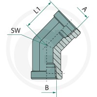 GRANIT WA 1.F-NPT x 1.F-NPT 45° 81526752 - 81526752 - Sklep rolniczy PoltechParts