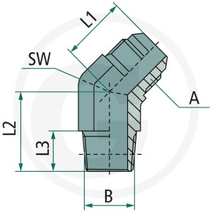 GRANIT WA 7/8 M-JIC x 3/8 M-NPT 45° 81526837