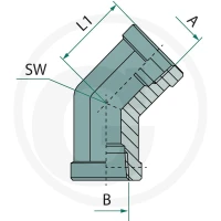 GRANIT WA 3/8 F-NPT x 3/8 F-NPT 45° 81526749 - 81526749 - Sklep rolniczy PoltechParts