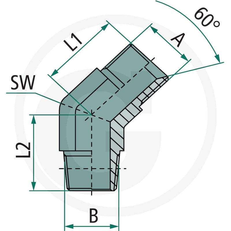 GRANIT WA 1/2 M-BSP x 1/2 M-NPT 45° 81526711 - 81526711 - Sklep rolniczy PoltechParts
