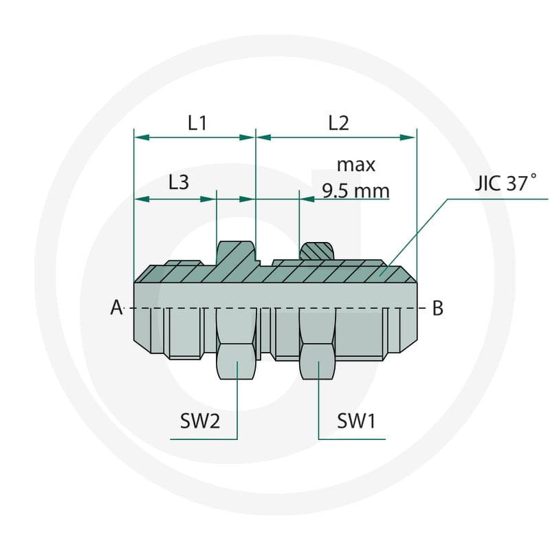 GRANIT GSA 1.1/16 M-JIC x 1.1/16 M-JIC 81526103 - 81526103 - Sklep rolniczy PoltechParts