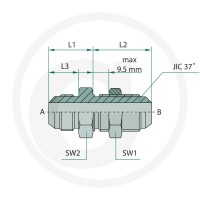 GRANIT GSA 1.1/16 M-JIC x 1.1/16 M-JIC 81526103 - 81526103 - Sklep rolniczy PoltechParts