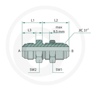 GRANIT GSA 1.1/16 M-JIC x 1.1/16 M-JIC 81526103