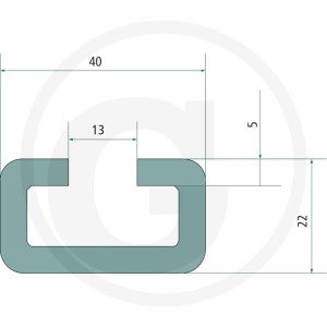 STAUFF C-Szyna nośna 2m wersja ciężka 40x22, 81509141