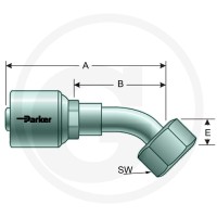 Parker PNE 20 DKORF 1.3/16" 45° 81502692 - Sklep PoltechParts