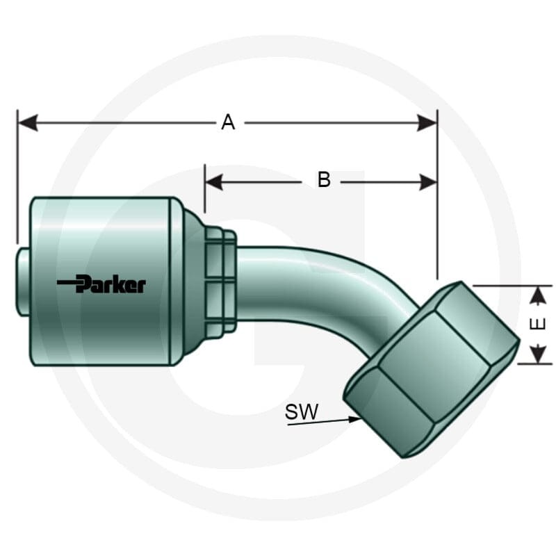 Parker PNE 20 DKOL M26x1.5 45° (18L) 81502217 - Sklep PoltechParts