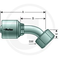Parker PNE 20 DKOS M36x2.0 45° (25S) 81502083 - Sklep PoltechParts