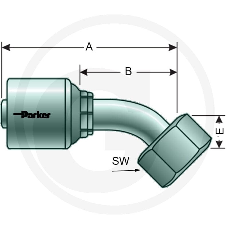 Parker PNE 20 DKOS M30x2.0 45° (20S) 81502082 - Sklep PoltechParts