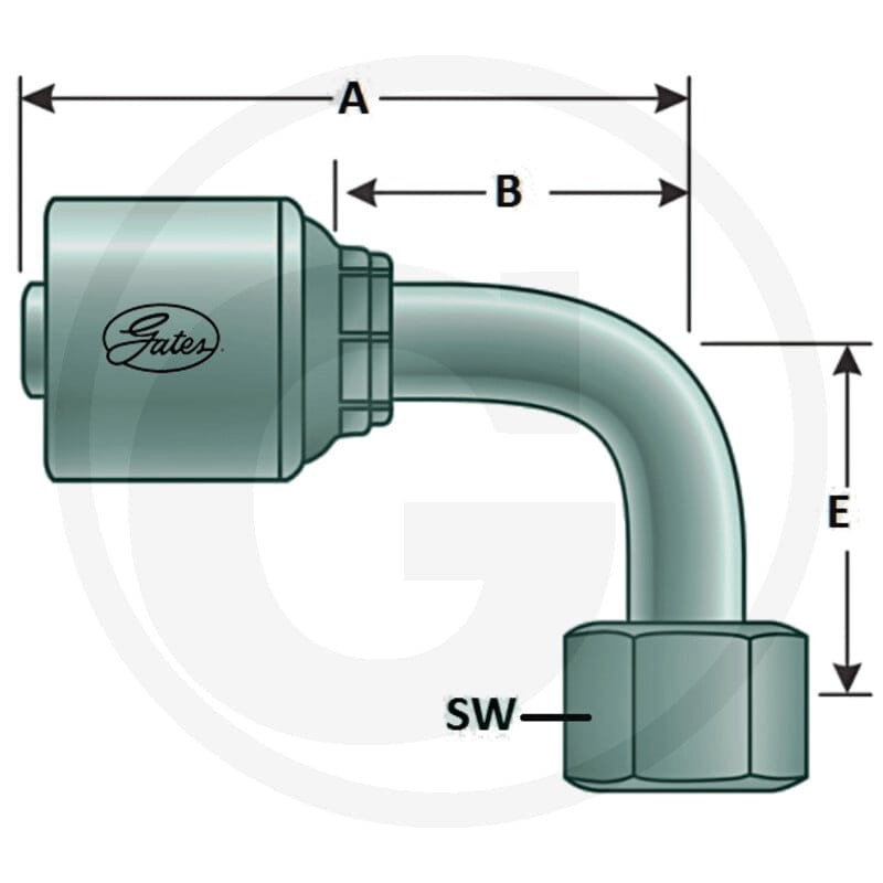 Gates PNE 32 DKOR 1 1/4" 90° 81501568 - Sklep PoltechParts