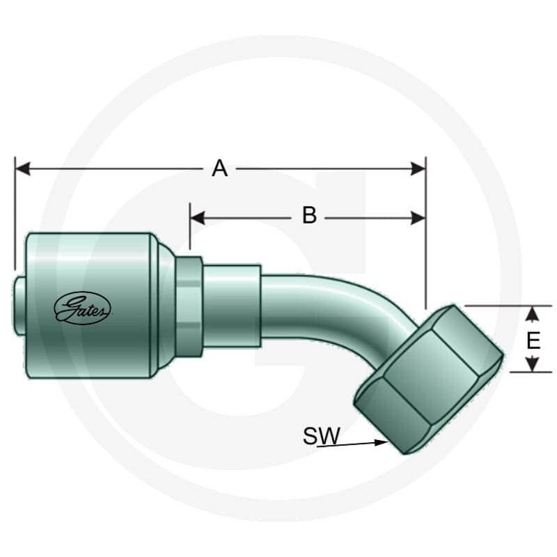 Gates PNE 25 DKORF 1" 45° 81501643 - Sklep PoltechParts