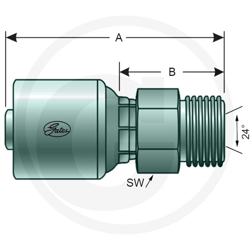 Gates PNE 32 AGL M45x2.0 90° (35L) 81501719 - Sklep PoltechParts