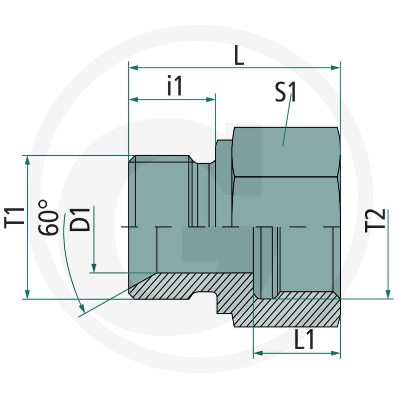 PH GA-AGR 3/4 - BSPP-f 3/4 VA 60904048 - Sklep PoltechParts