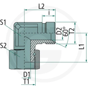 PH WA-DKR 3/8 - AGR 3/8 90° VA 60904175