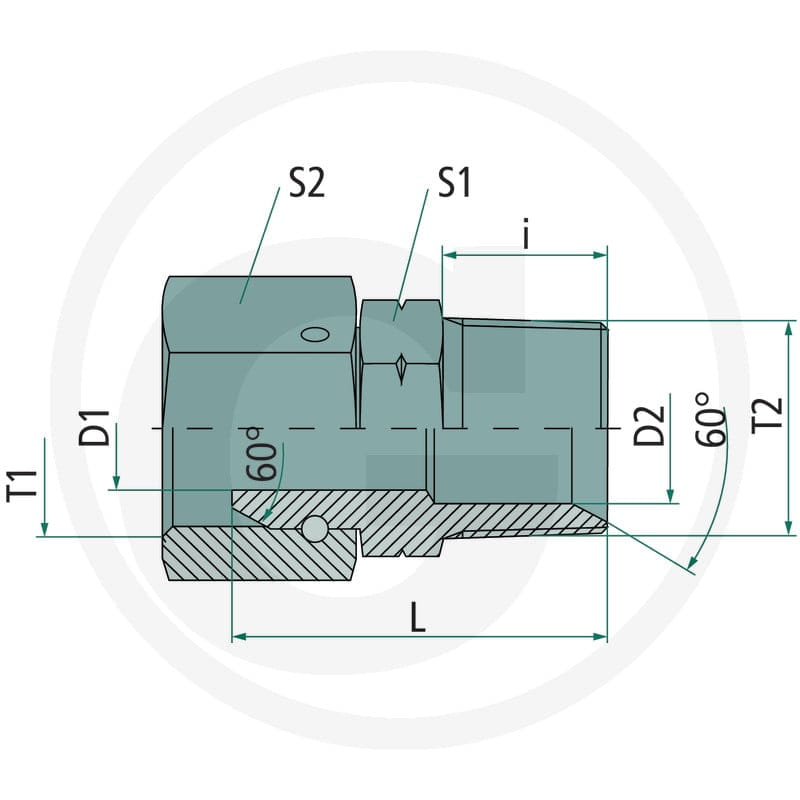 PH GA-DKR 1/2 - BSPT 1/2 VA 60904134 - Sklep PoltechParts