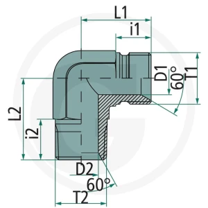 PH WA-AGR 3/4 - BSPT 3/4 90° VA 60904161