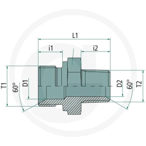 PH GA-AGR 1/4 - BSPT 1/2 VA 60904031