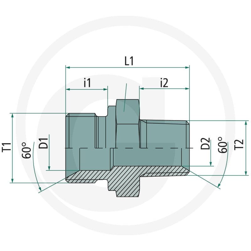PH GA-AGR 3/8 - BSPT 1/2 VA 60904033 - Sklep PoltechParts