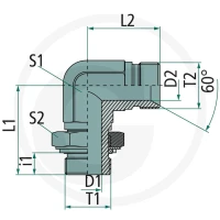 PH WEE AGR 3/4 - BSPP 3/4 90° VA 60904293 - Sklep PoltechParts