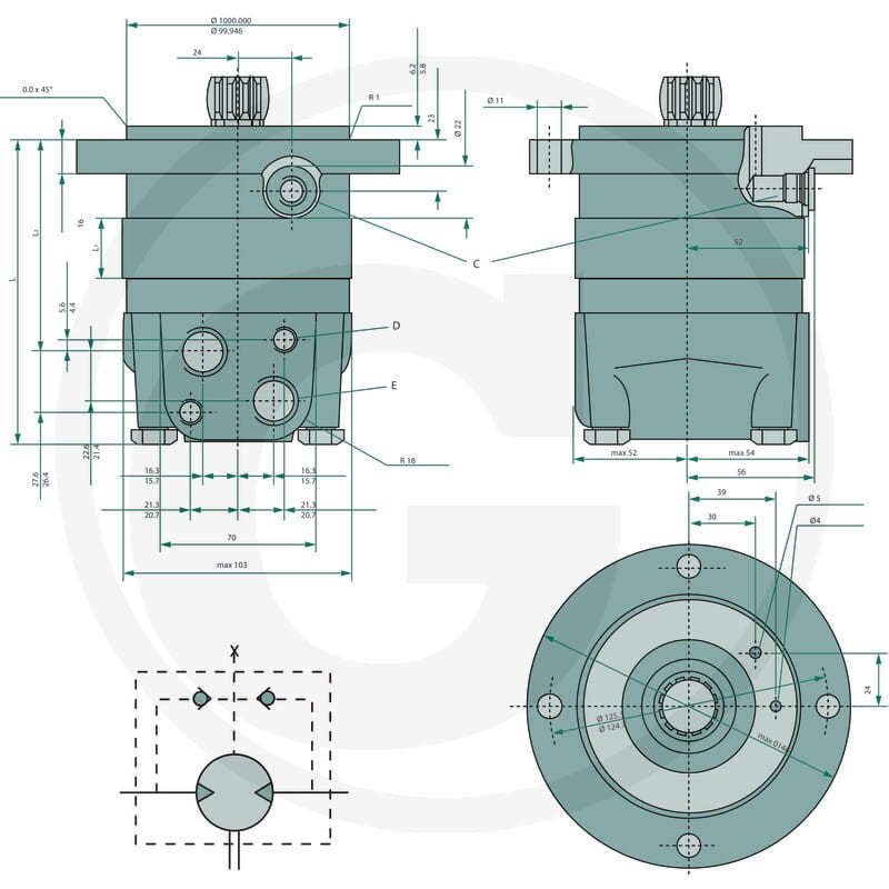 WHITE Silnik hydrauliczny OMSS 250 257151F0540 - Sklep PoltechParts