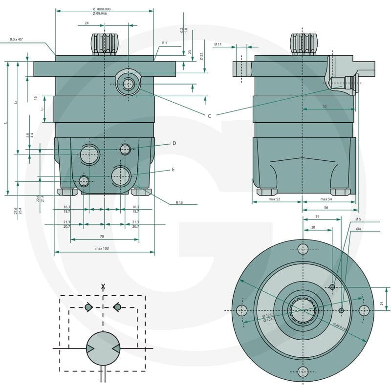 WHITE Silnik hydrauliczny OMSS 400 257151F0608 - Sklep PoltechParts