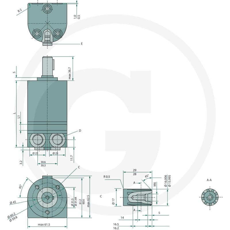 WHITE Silnik hydrauliczny OMM 32 SA 257151G0029 - Sklep PoltechParts