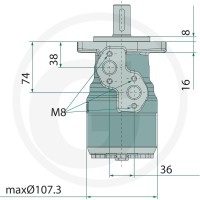 WHITE Silnik hydrauliczny OMR-X 250cc D = 25mm / A2 25711186667 - Sklep PoltechParts