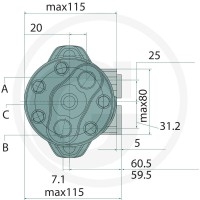 WHITE Silnik hydrauliczny OMR-X 100cc D = 25mm / A2 25711186645 - Sklep PoltechParts