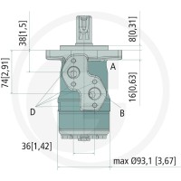 WHITE Silnik hydrauliczny OMP-X 400cc D = 1"Z6/ A2 25711186737 - Sklep PoltechParts