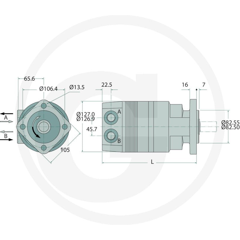 Parker Silnik orbitalny TF0080VX460AAAB 25704411 - Sklep PoltechParts