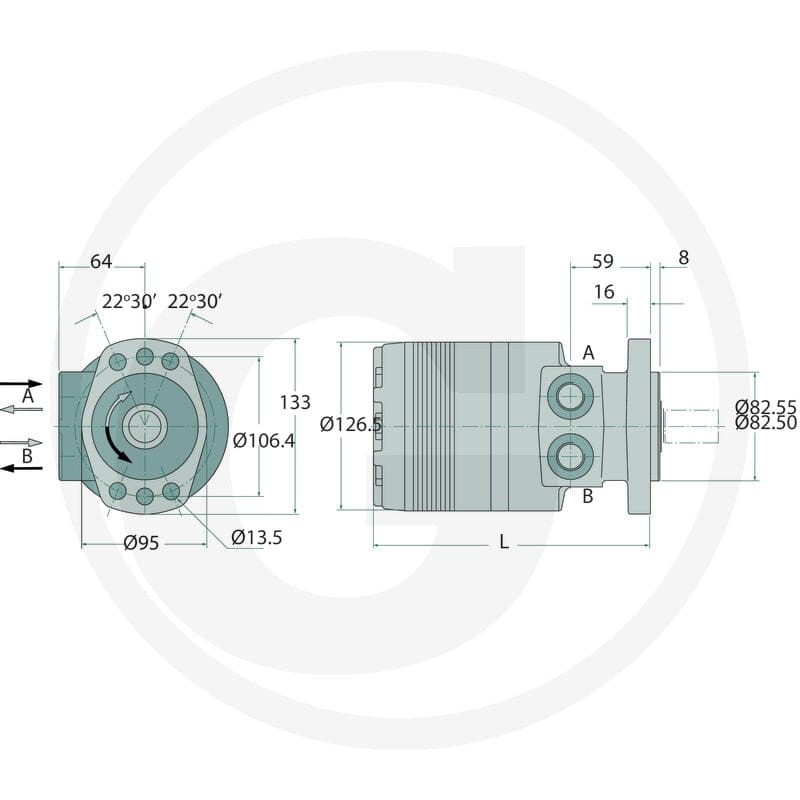 Parker Silnik orbitalny TG0195EW460AAAB 25704419 - Sklep PoltechParts