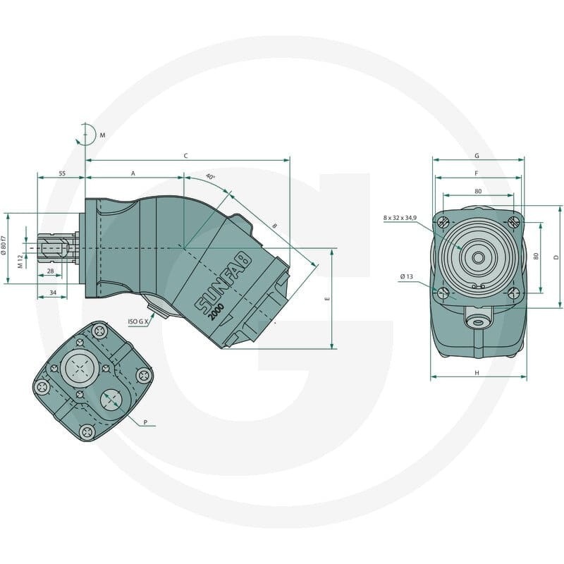 SUNFAB Pompa pojedyncza tłoczkowa 257SAP047 - Sklep PoltechParts