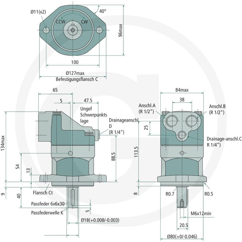 Parker Silnik tłokowy F11-005-MB-CV-K-000-0000-00 25704306