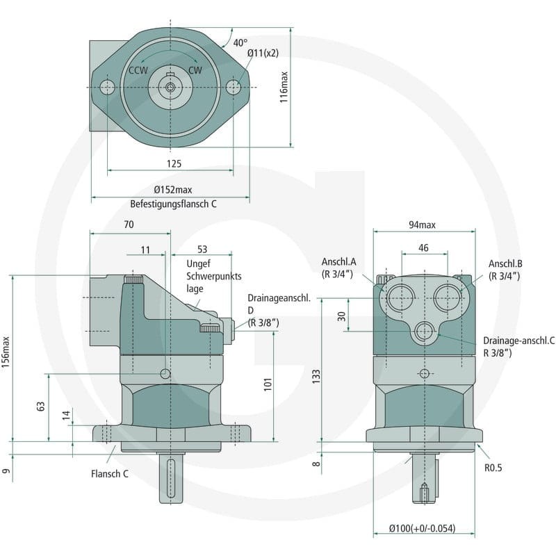 Parker Silnik tłokowy F11-010-MB-CV-K-000-0000-00 25704308