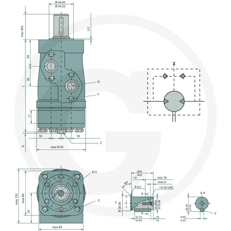 WHITE Silnik hydrauliczny OMP 315 2571517068 - Sklep PoltechParts