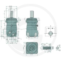 WHITE Silnik hydrauliczny OMT 500 m. wałek PTO 257151B3023 - Sklep PoltechParts
