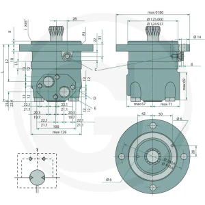 WHITE Silnik hydrauliczny OMTS 250 257151B3038