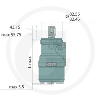 WHITE Silnik hydrauliczny OMR-X 125cc D = 1"/ A2 25711185548 - Sklep PoltechParts