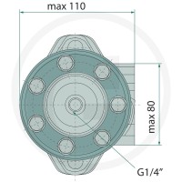 WHITE Silnik hydrauliczny OMR-X 125cc D = 1"/ A2 25711185548 - Sklep PoltechParts