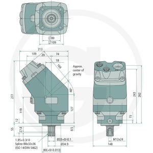 Parker Pompa tłokowa dwuobwodowa F2-42 / 42-R 25704212