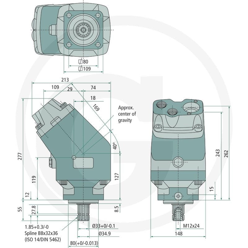 Parker Pompa tłokowa dwuobwodowa F2-70 / 70_R 25704220 - Sklep PoltechParts