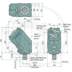 Parker Pompa tłokowa T1-081-R 25704226