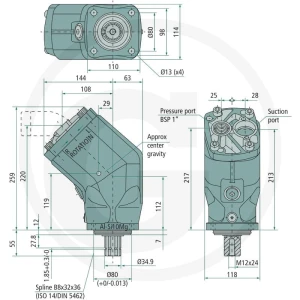 Parker Pompa tłokowa T1-121-R 25704228