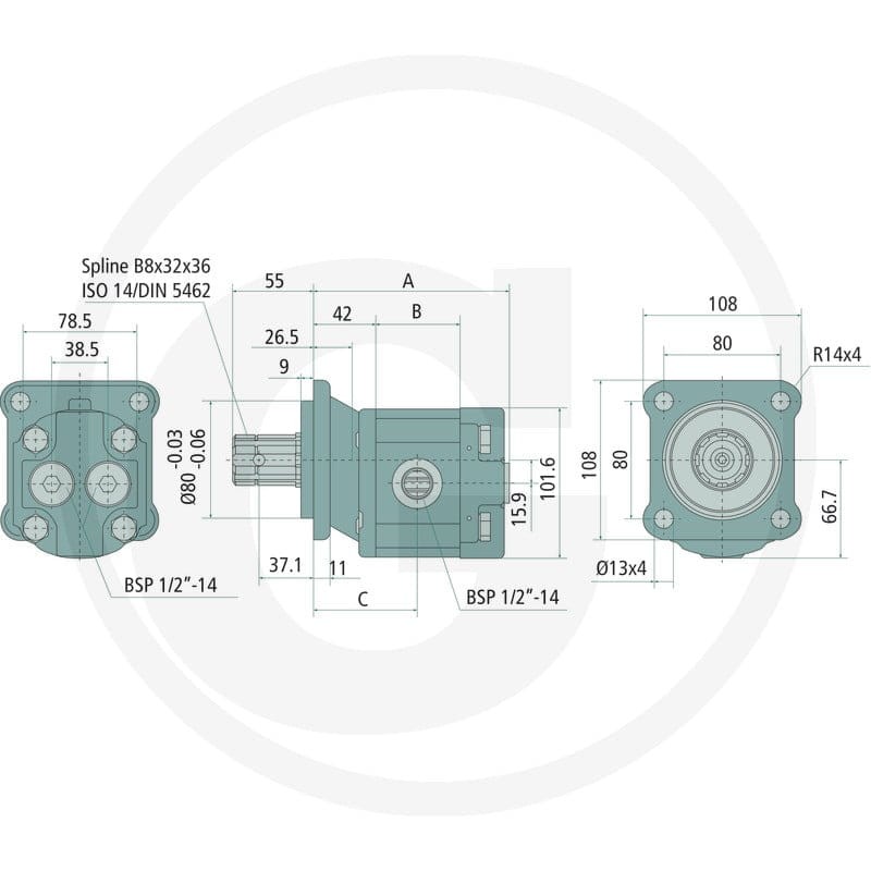 Parker Pompa zębata GPA-014-4 25704232 - Sklep PoltechParts