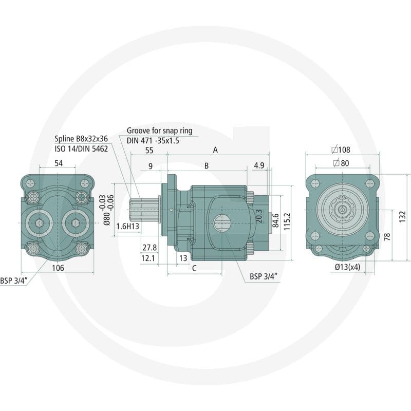 Parker Pompa zębata GP1-041-4 25704237 - Sklep PoltechParts