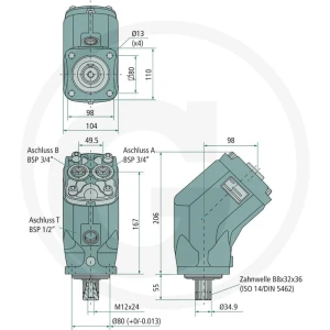 Parker Silnik tłokowy F1-051-M 25704302
