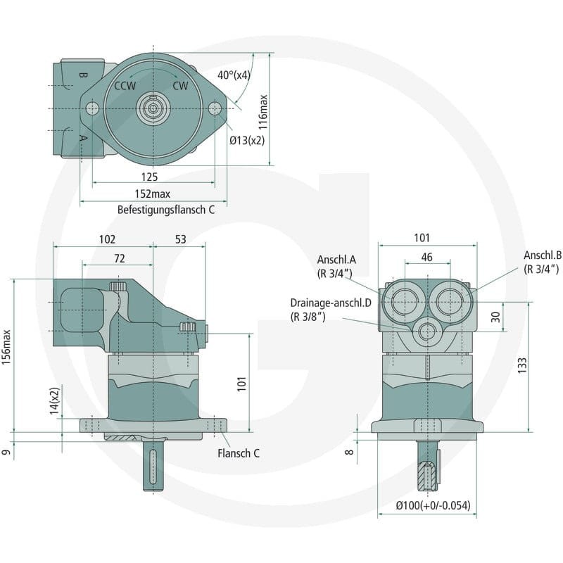 Parker Silnik tłokowy F11-012-QB-CV-K-000-0000-P0 25704309